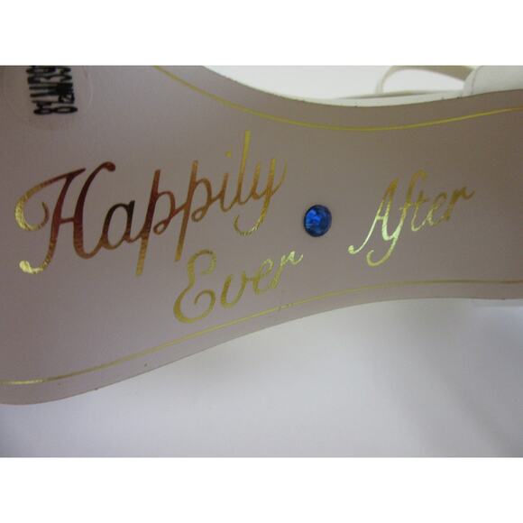 JESSICA SIMPSON White Matte Satin 8 1/2 M Ankle Buckle Happily Ever After Heels - Picture 8 of 10